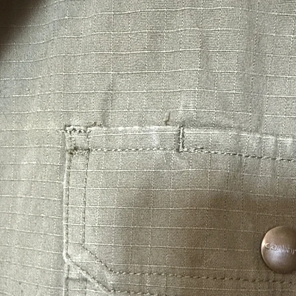 Carhartt Men's Olive Shirt Jacket - Picture 4 of 6